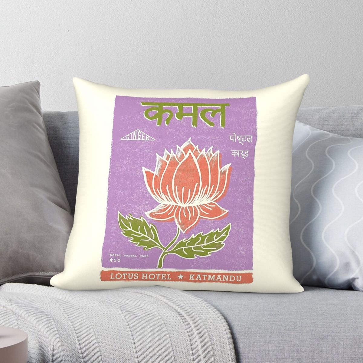Home Decor Kathmandu - Poszewka na poduszkę Hotel Lotus Flower