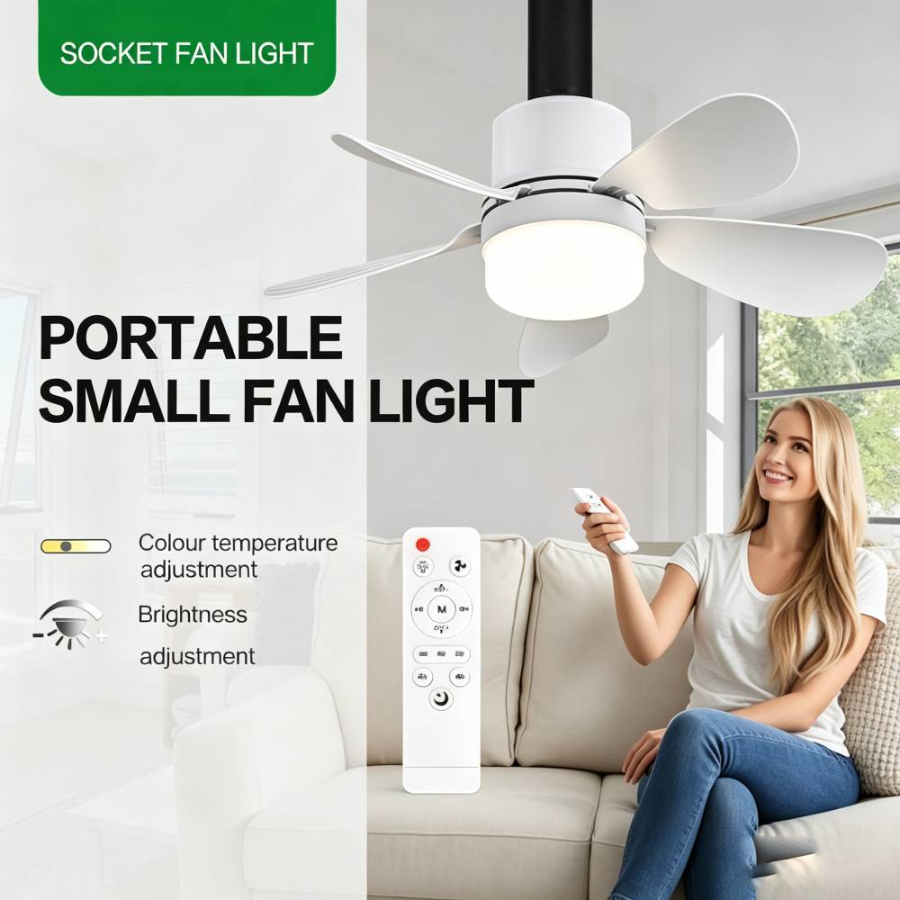 Home Decor Lighting - Wentylator z gniazdem na żarówkę i