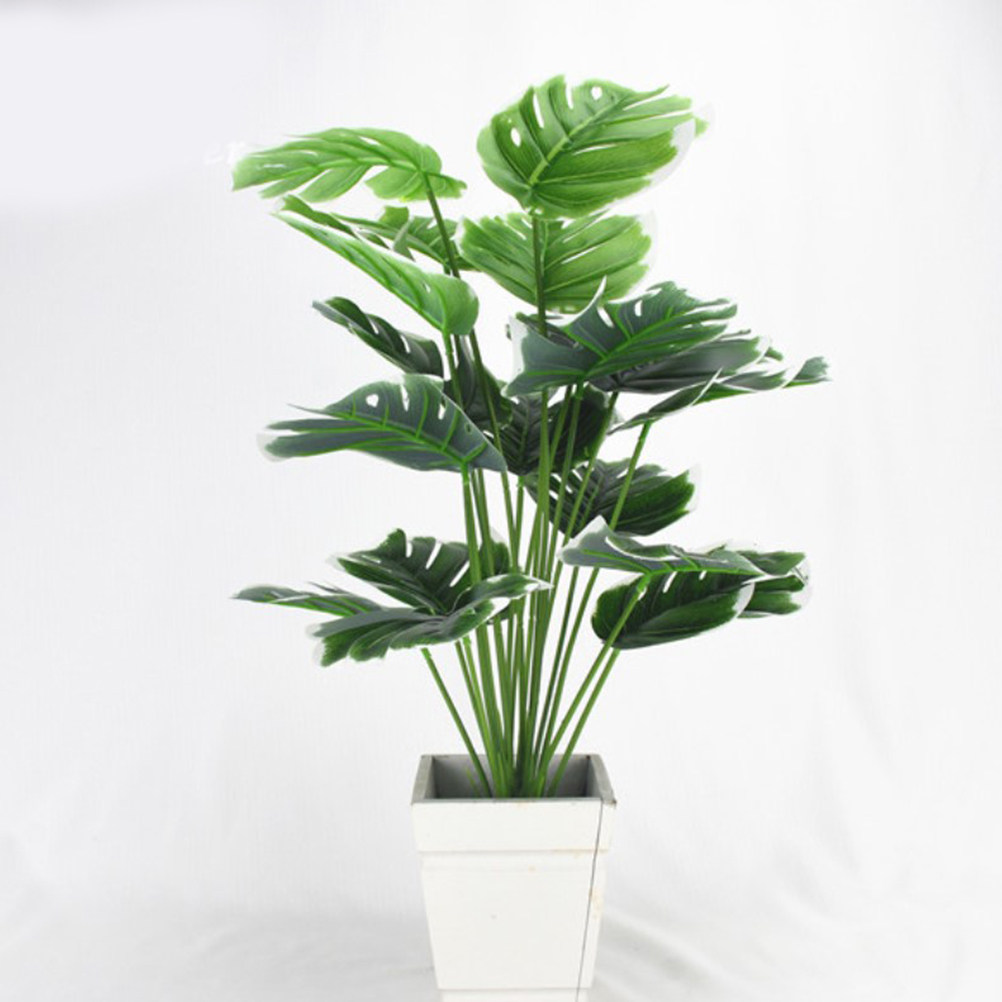Home Decor Garden Ideas - 18 Gałęzi Sztucznych Liści Monstera Symulacja