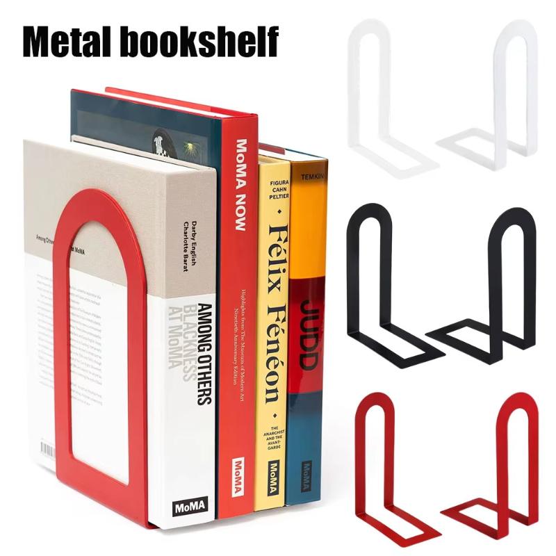 Aesthetic Bookend - 1 Para żelaznych podpórek do książek