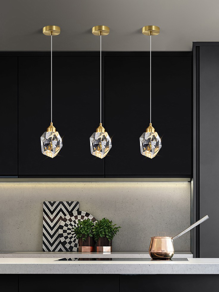 Hanging Moon Lamp - Lekki luksusowy K9 kryształowy mały żyrandol
