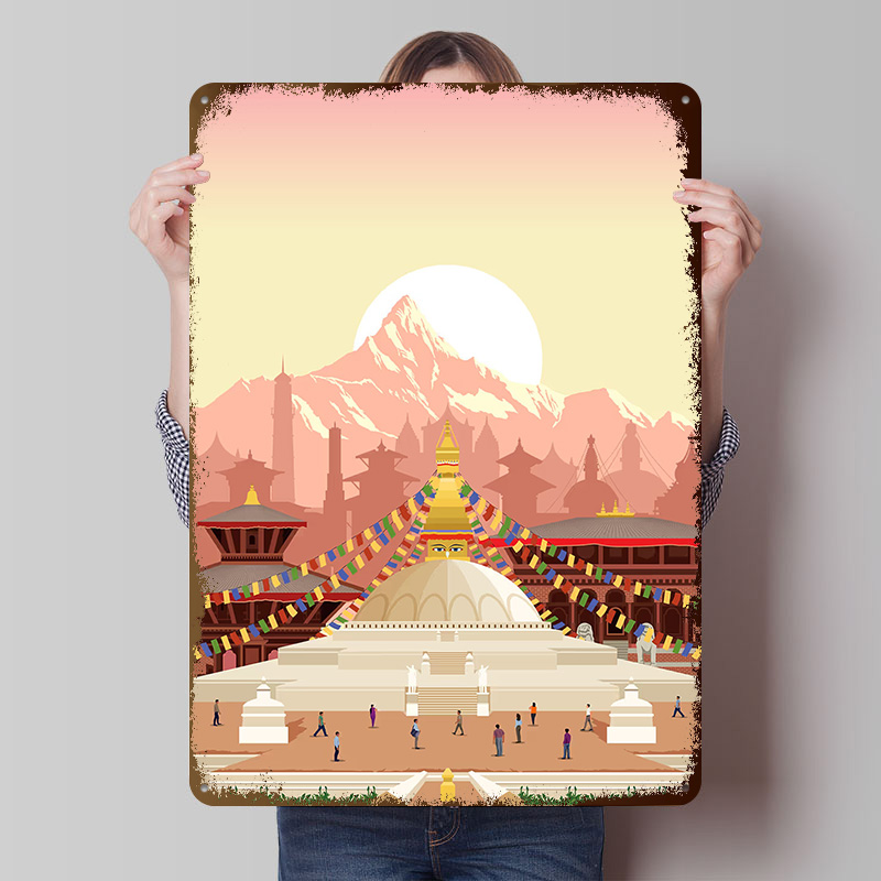 Home Decor Kathmandu - Plakat z nadrukiem z Kathmandu, personalizowany