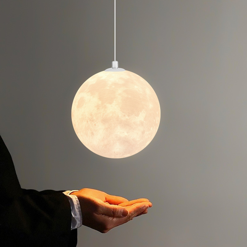 Hanging Moon Lamp - Nowoczesny kreatywny projekt lampa wisząca z