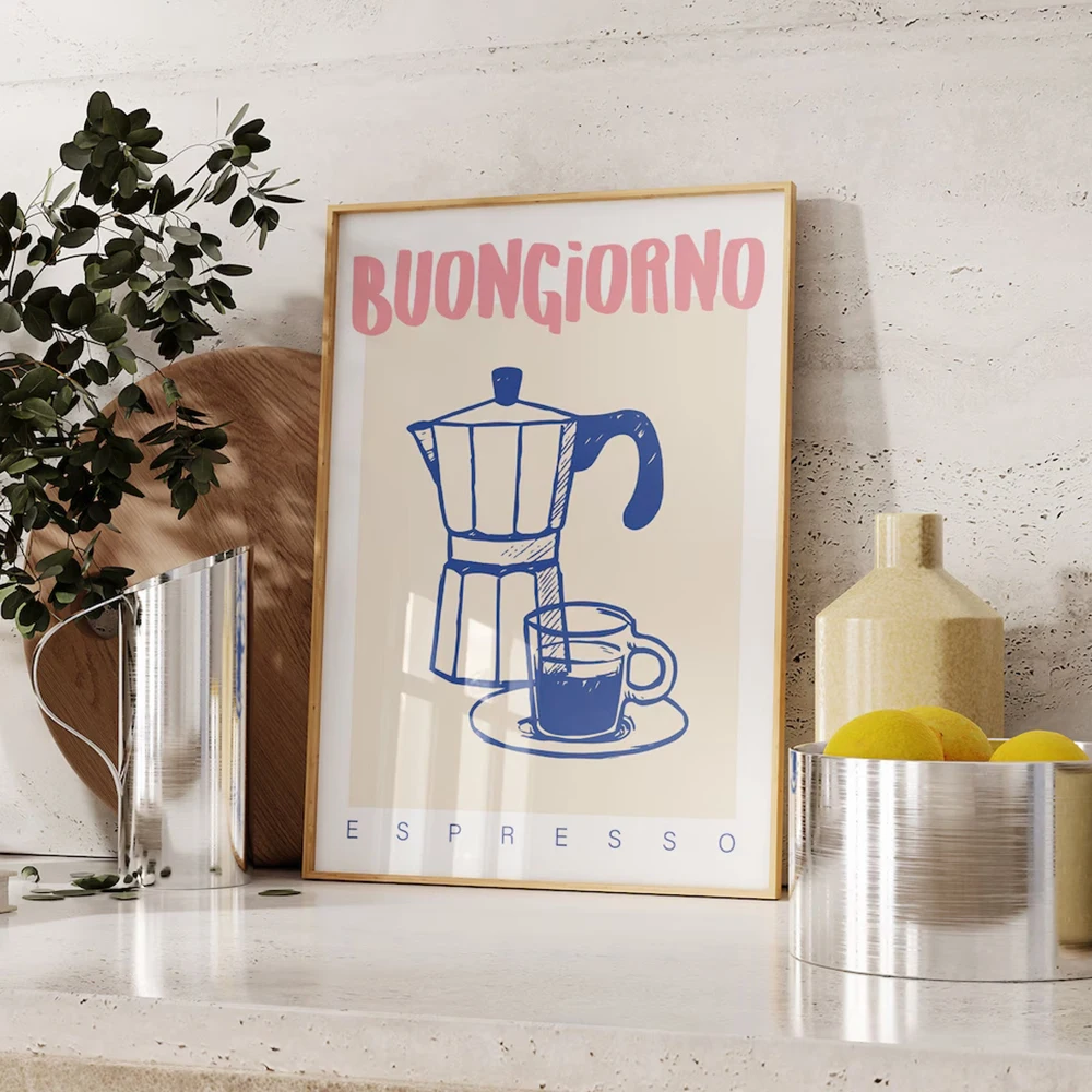 Home Decor Retro - Nowoczesna kawa Espresso Wall Art Prints