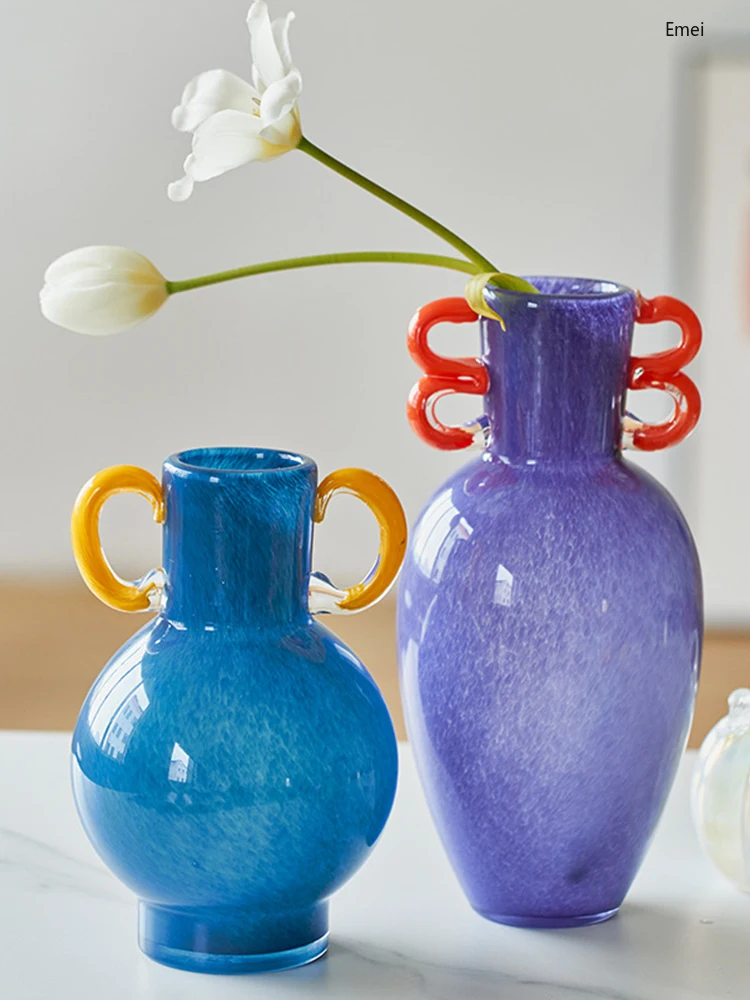 Glass Vase Nordic - Nordycki kreatywny, ekskluzywny wazon dwuuszny do