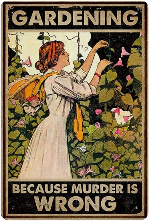 Home Decor Garden Ideas - Zabawny metalowy szyld w stylu vintage
