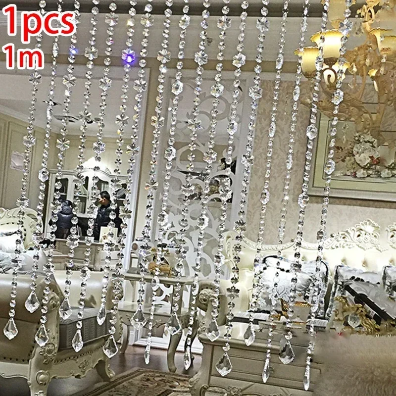 Room Divider Screen - Kryształowe szklane koraliki Zasłony Akcesoria Dekoracja