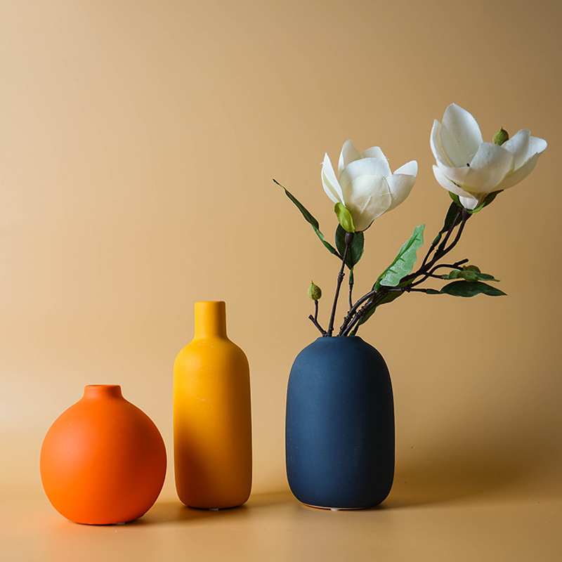 Glass Vase Nordic - Nordycki ceramiczny wazon w jednolitym kolorze