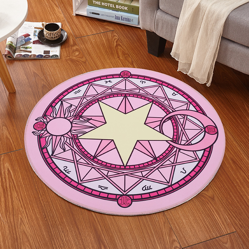 Flooring Home Decor - Dywan okrągły 60x60cm Anime Card Captor