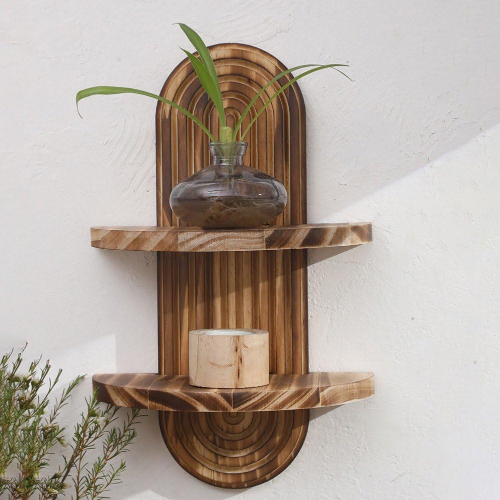 Floating Shelves - Półka wisząca w stylu bohemy, dwupoziomowa,