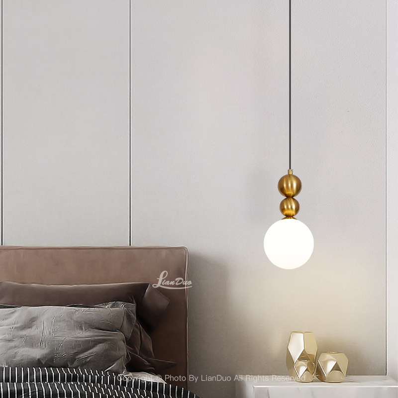 Hanging Moon Lamp - Szklany abażur wisiorek LED światło nordycki