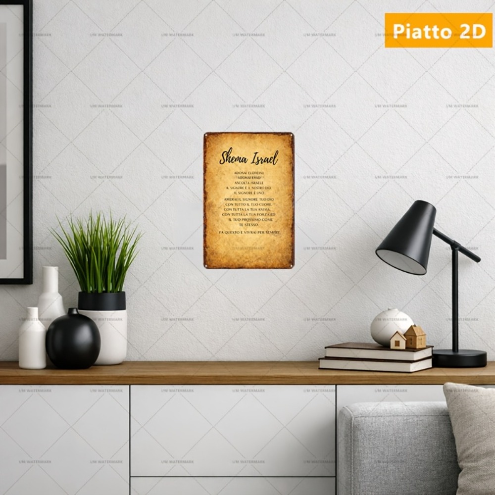 Home Decor Living - CIFBUY Aluminiowa Tabliczka z Pismem Hebrajskim