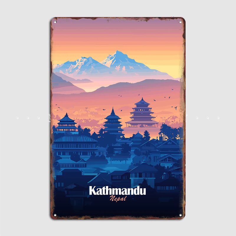 Home Decor Kathmandu - Plakaty z widokami na Kathmandu, retro,