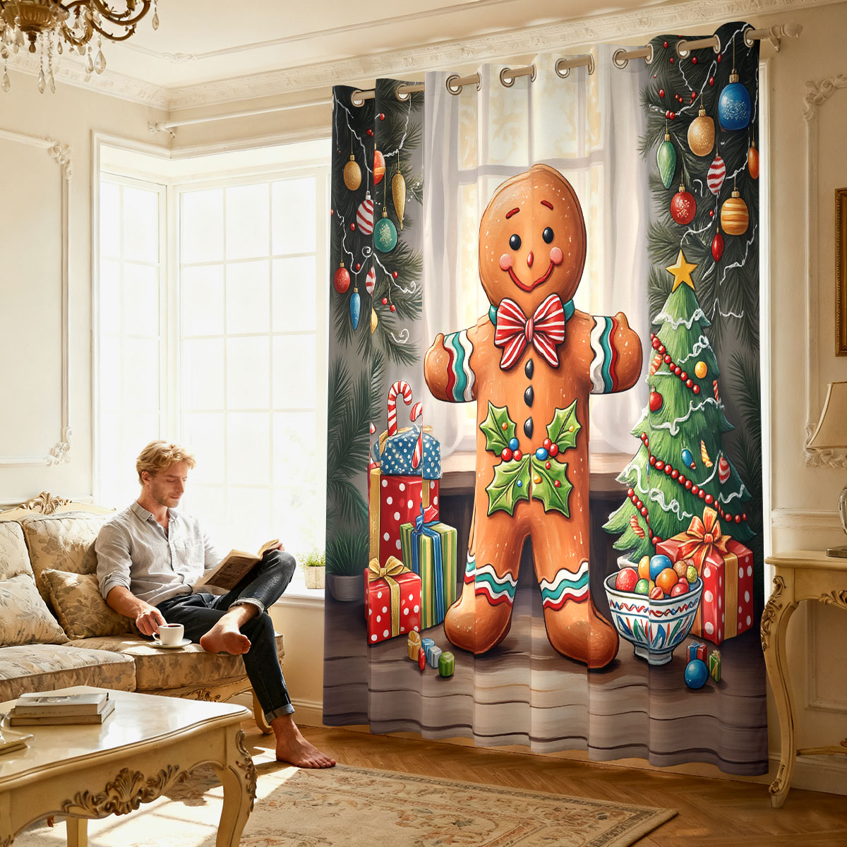 Świąteczna Zasłonka z Panem Pi – Home Decor Curtains recenzja i cena