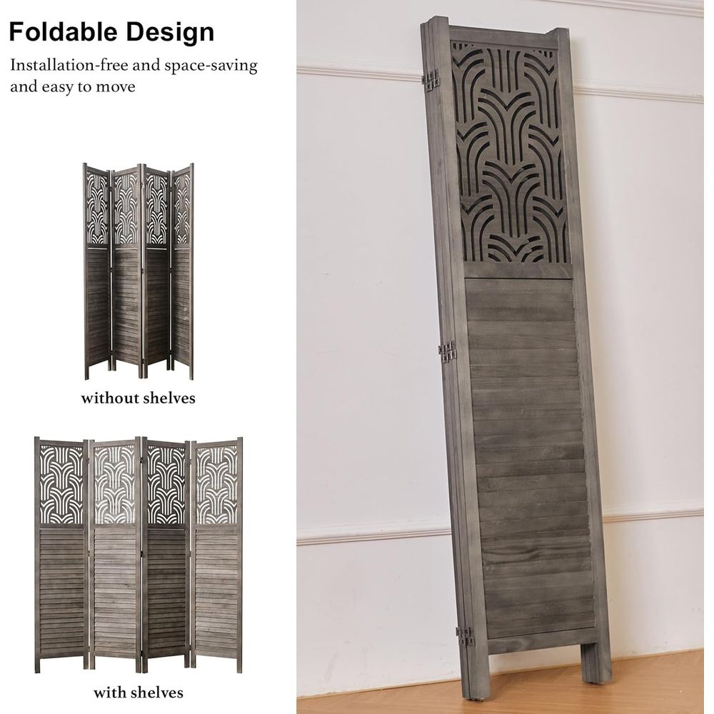 66.9 4-częściowy drewniany rze – Room Divider Screen recenzja i cena