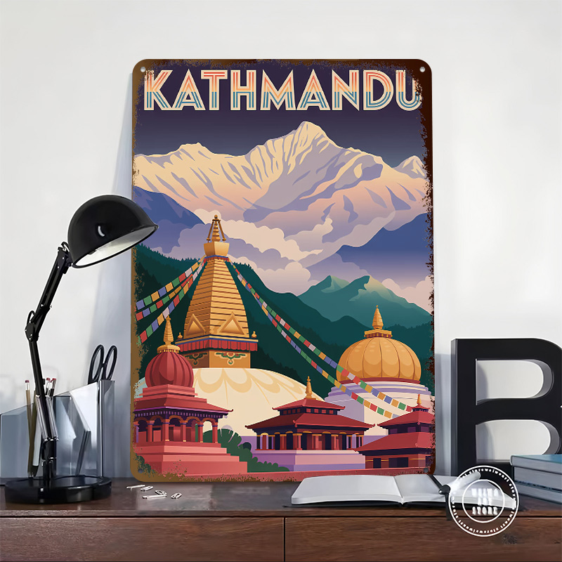 Plakat z blachy z motywem Kath – Home Decor Kathmandu recenzja i cena