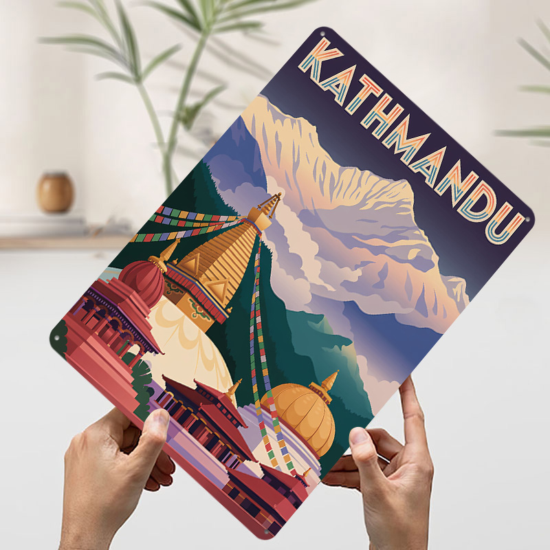 Plakat z blachy z motywem Kath – Home Decor Kathmandu recenzja i cena