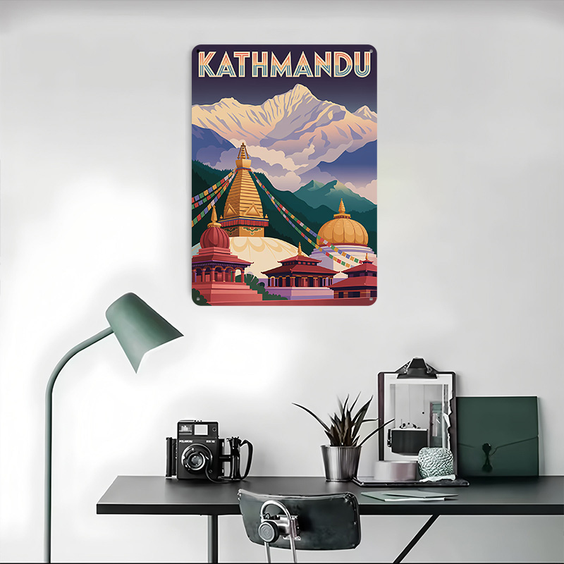 Plakat z blachy z motywem Kath – Home Decor Kathmandu recenzja i cena