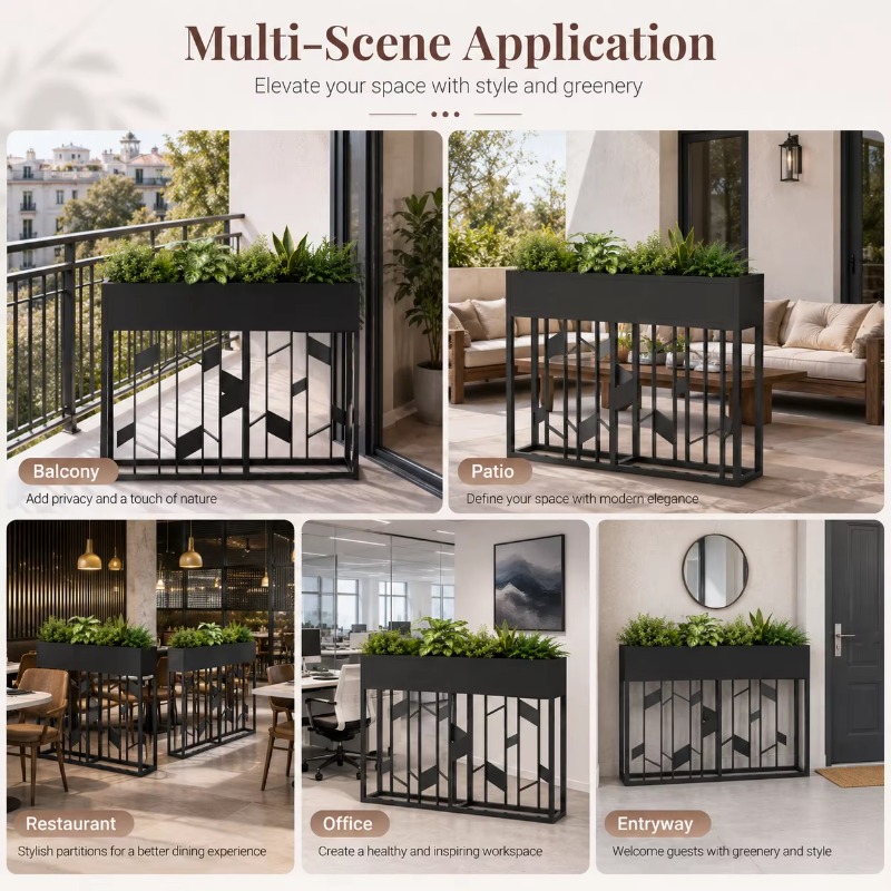 Matowa Czarna Metalowa Skrzyni – Room Divider Screen recenzja i cena