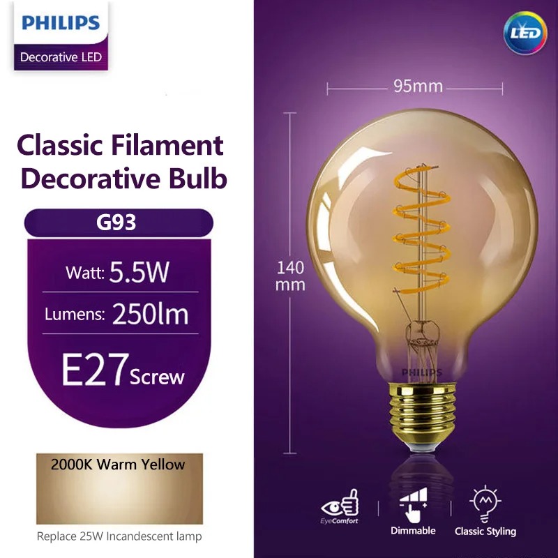 Lampa LED Philips G93 Classic  – Philips Bulb Led Classic recenzja i cena