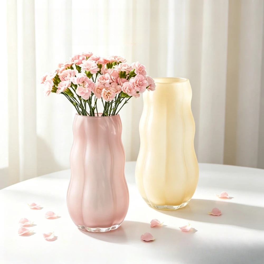 Nordycki falisty wazon z matow – Glass Vase Nordic recenzja i cena