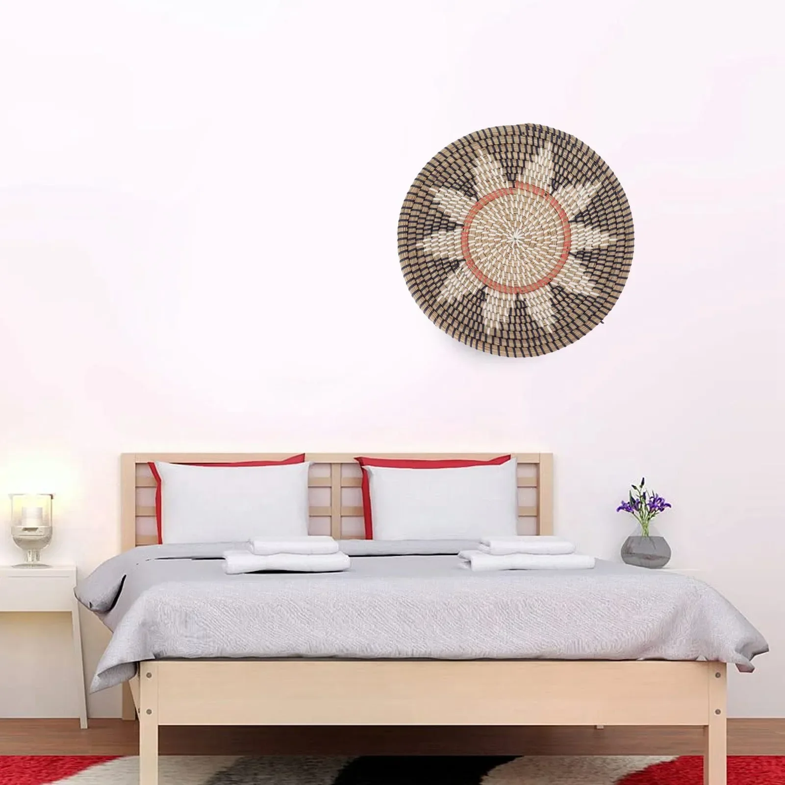 Okrągłe ozdoby ścienne z trawy – Woven Wall Basket recenzja i cena