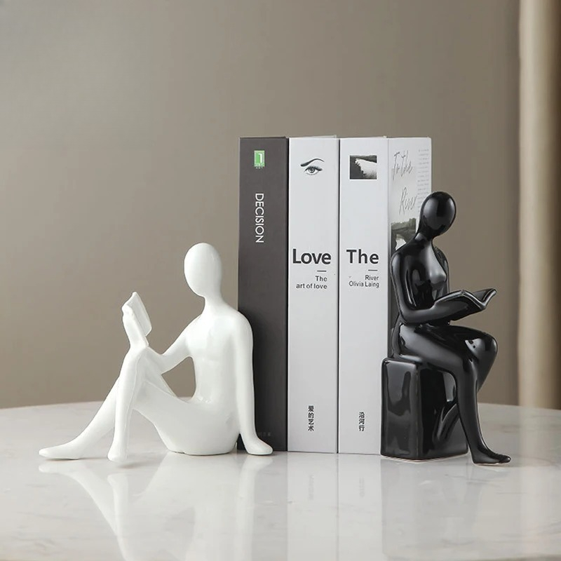 Ceramiczna figurka czytelnika, – Aesthetic Bookend recenzja i cena