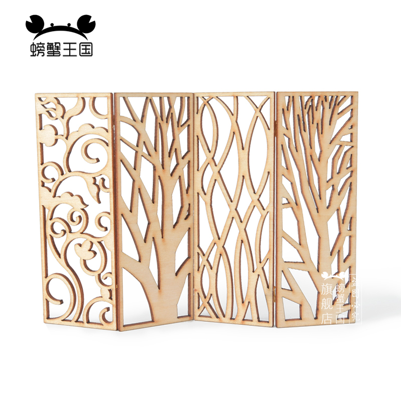 4 szt. Drewniane Miniaturowe P – Room Divider Screen recenzja i cena