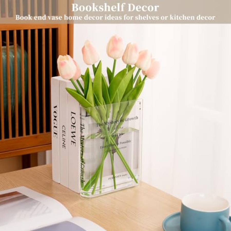 Przezroczysty wazon na książki – Aesthetic Bookend recenzja i cena