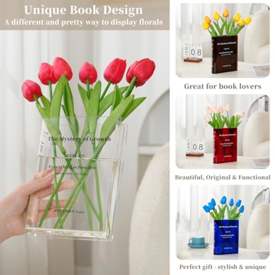 Przezroczysty wazon na książki – Aesthetic Bookend recenzja i cena