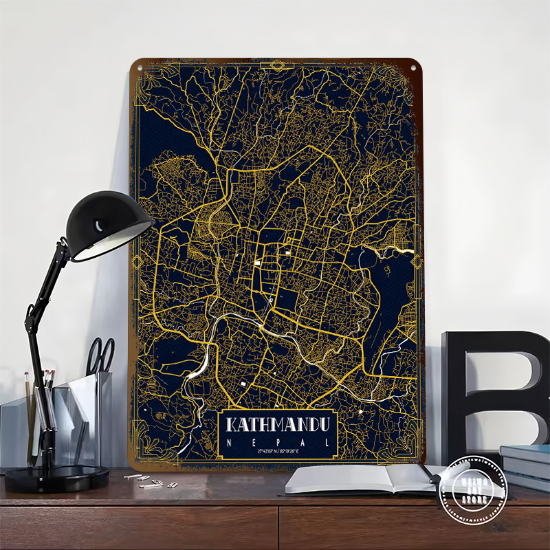 Mapa miasta Kathmandu, złoty p – Home Decor Kathmandu recenzja i cena