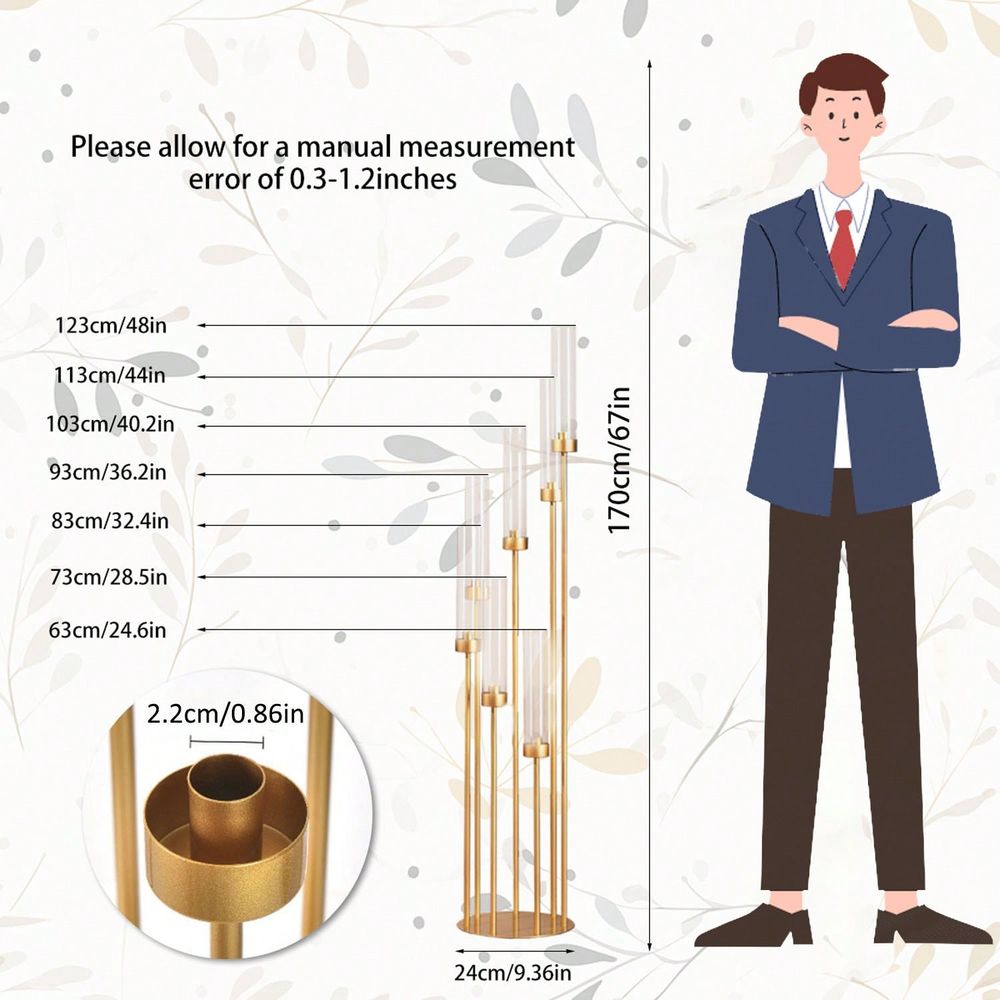 2 sztuki 7-ramiennych złotych  – Flooring Home Decor recenzja i cena