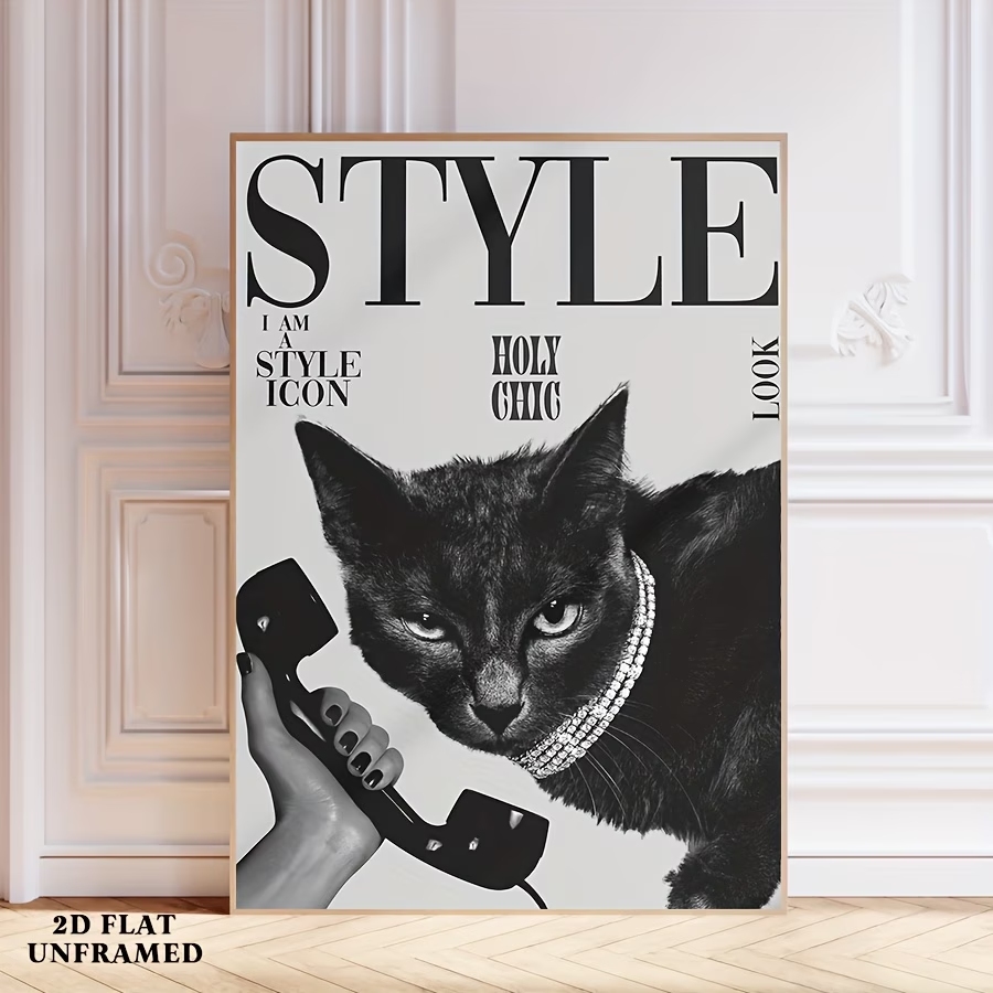 Retro Czarny Kot Rozmawiający  – Home Decor Retro recenzja i cena