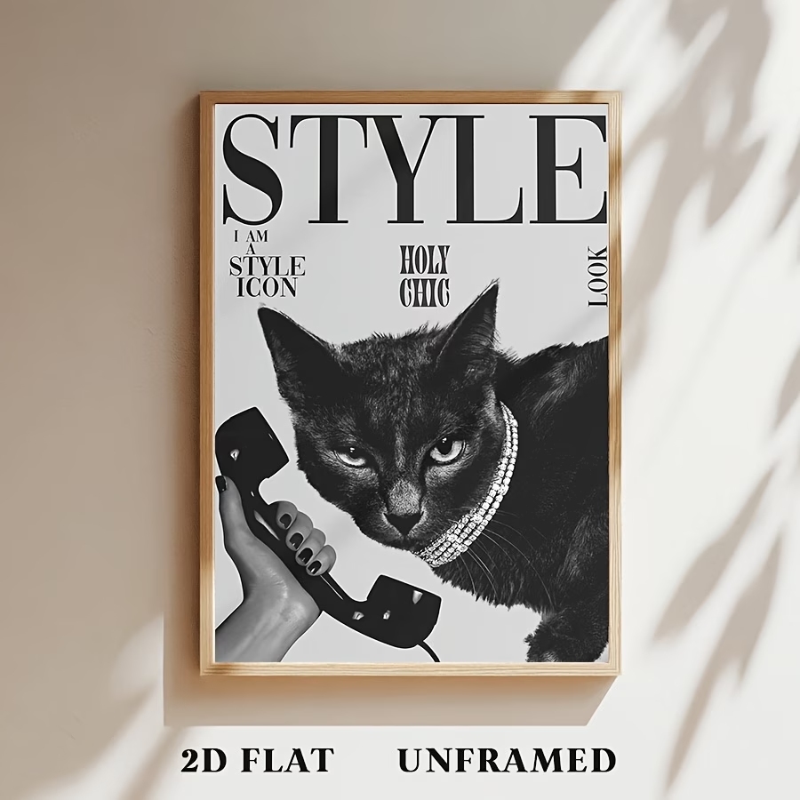Retro Czarny Kot Rozmawiający  – Home Decor Retro recenzja i cena