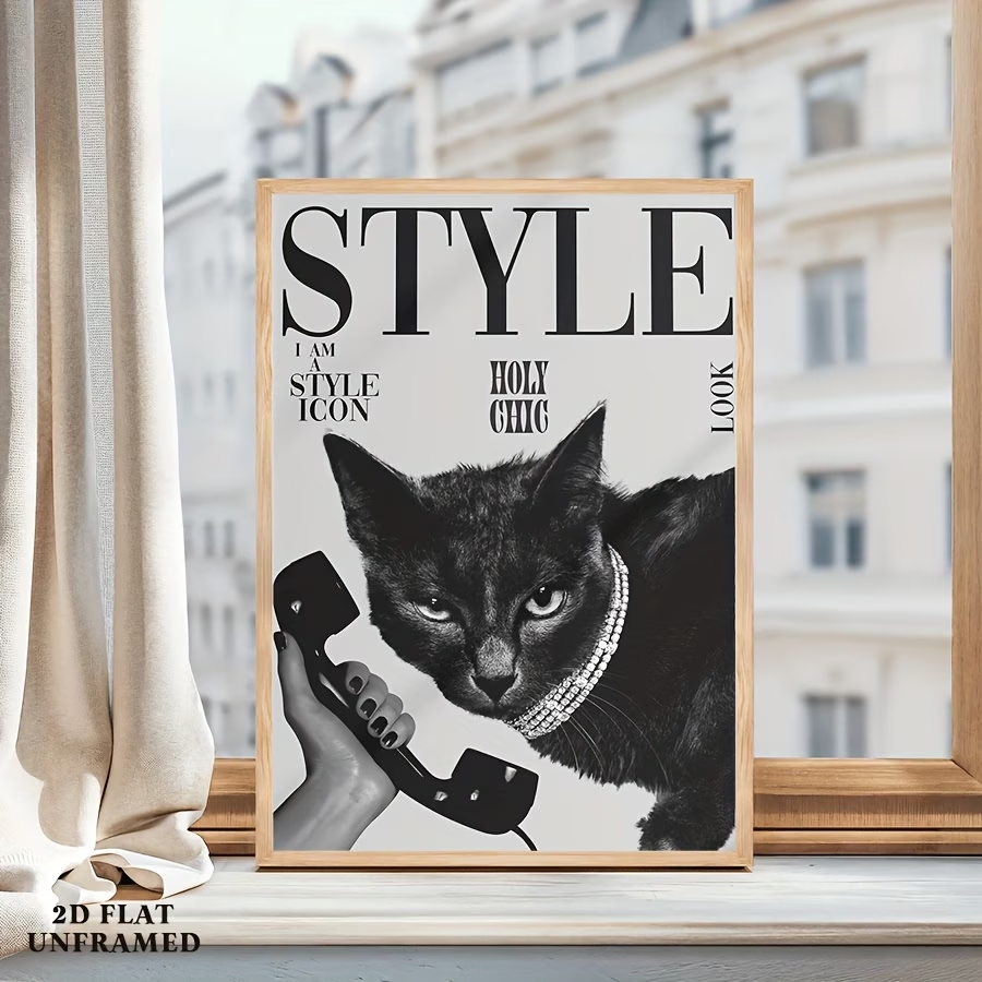 Retro Czarny Kot Rozmawiający  – Home Decor Retro recenzja i cena