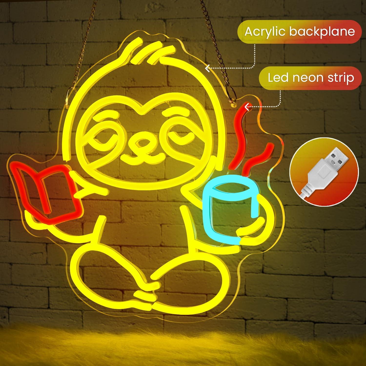 Neonowy znak Leniwiec, lampka  – Home Decor Lighting recenzja i cena