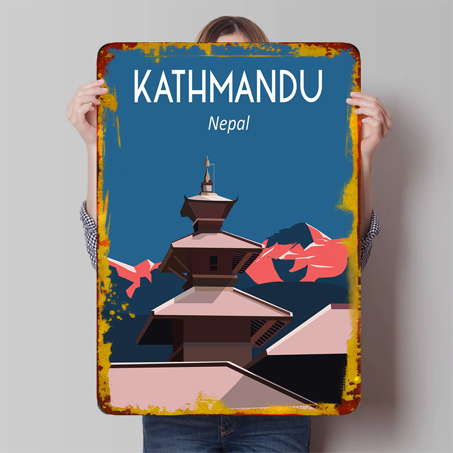 Kathmandu Nepal Vintage Metal  – Home Decor Kathmandu recenzja i cena