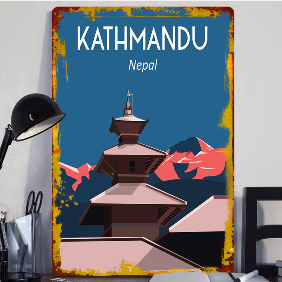 Kathmandu Nepal Vintage Metal  – Home Decor Kathmandu recenzja i cena