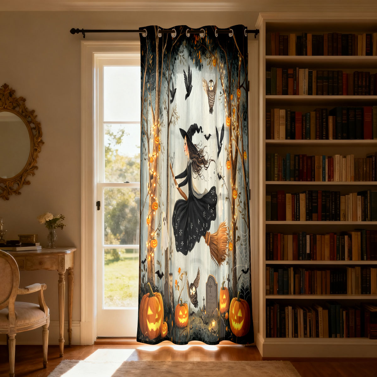 1 szt. Halloweenowa Zasłona z  – Home Decor Curtains recenzja i cena