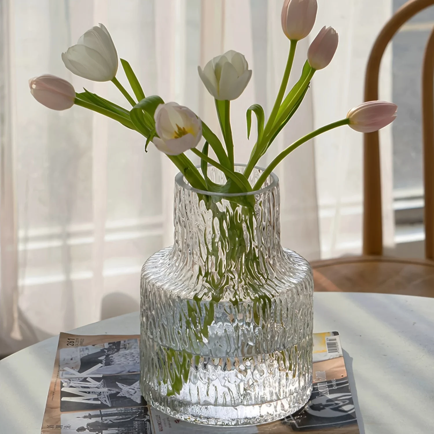 Nordycki wazon z teksturowaneg – Glass Vase Nordic recenzja i cena