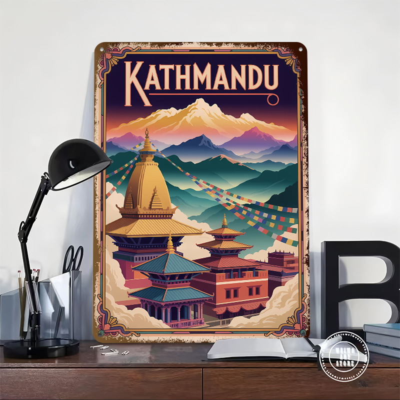 Plakat z grafiką podróżniczą K – Home Decor Kathmandu recenzja i cena