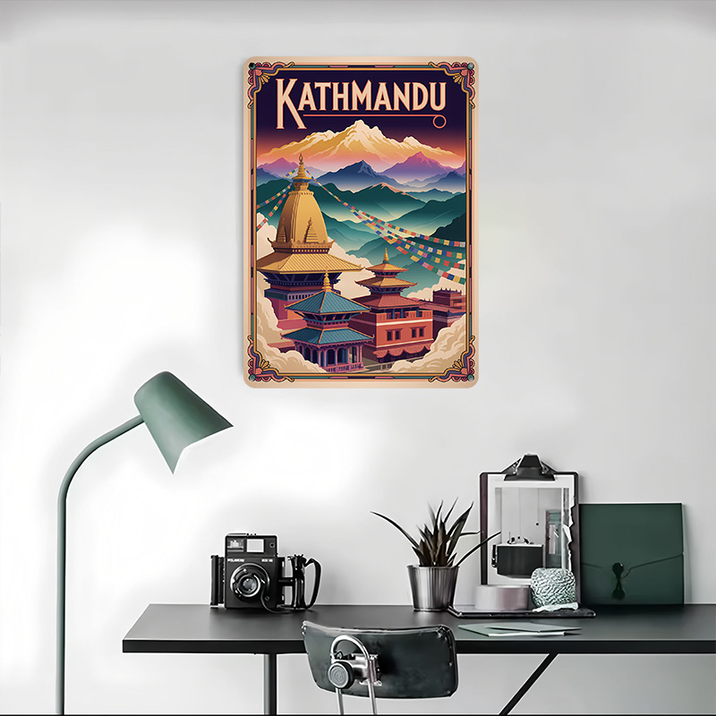 Plakat z grafiką podróżniczą K – Home Decor Kathmandu recenzja i cena