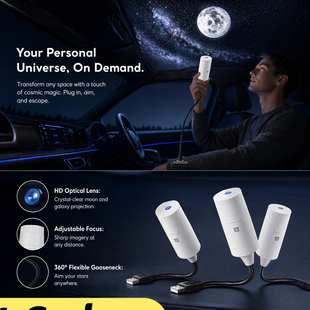 Mini Projektor Gwiazd Galaxy D – Home Decor Lighting recenzja i cena