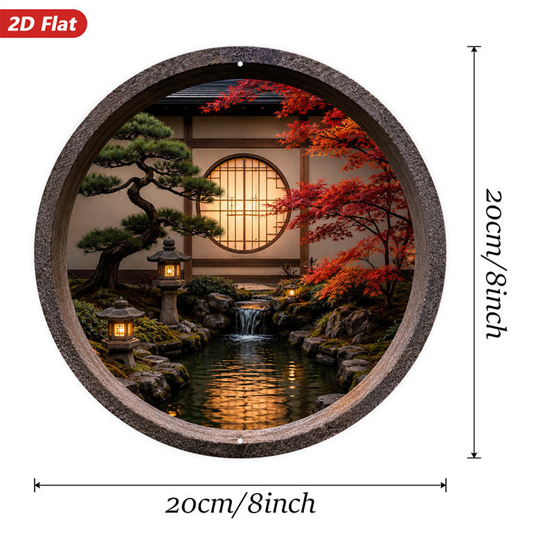 Płaski obraz 2D, 1 szt. Okrągł – Home Decor Garden Ideas recenzja i cena