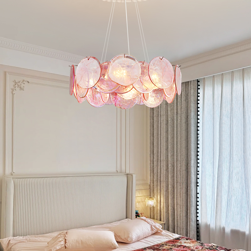 Żyrandol Murano Różowe Szkło F – Hanging Moon Lamp recenzja i cena