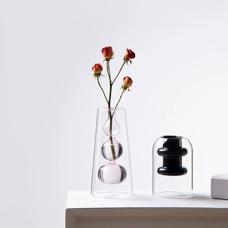 Nordycki dwuwarstwowy wazon z  – Glass Vase Nordic recenzja i cena